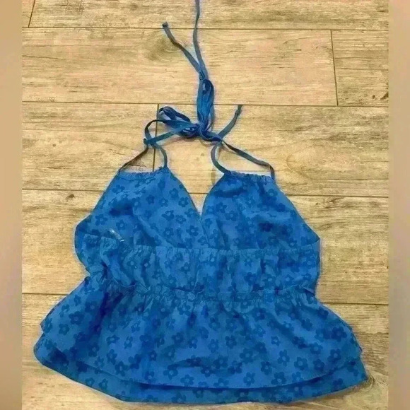 Liberty Love blue halter top size small - Picture 3 of 3
